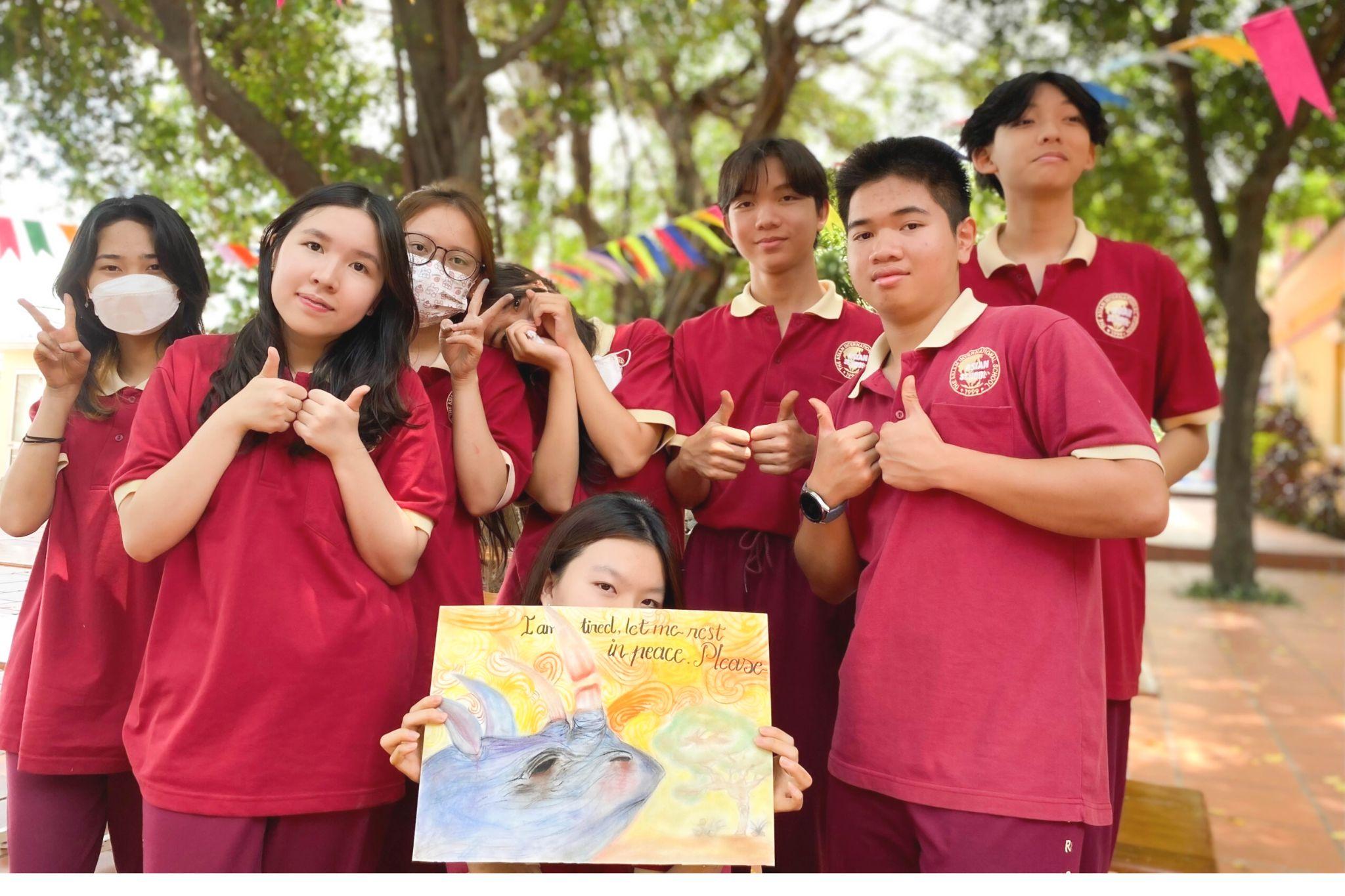 Cùng học sinh Asian School lan tỏa thông điệp bảo vệ tê giác