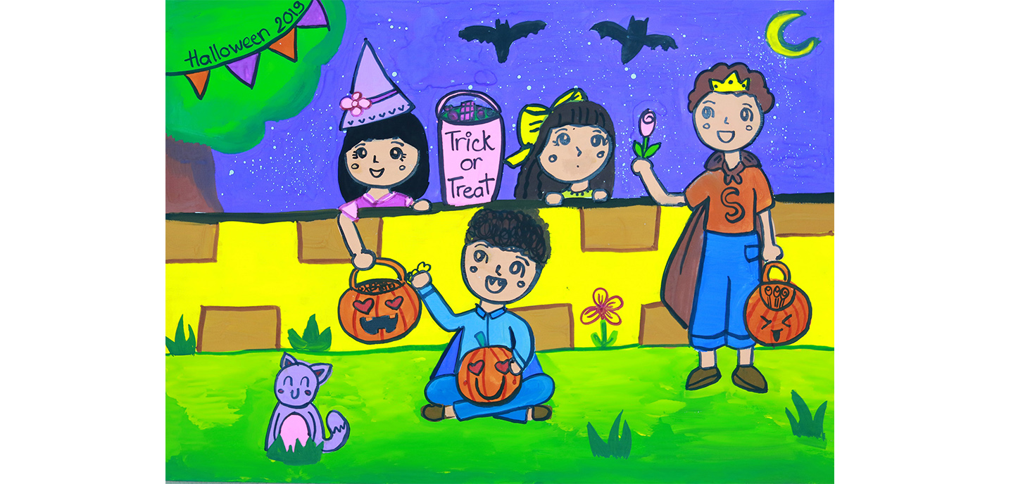 Tranh vẽ "Lễ hội Halloween 2019" - Tranh vẽ số 4